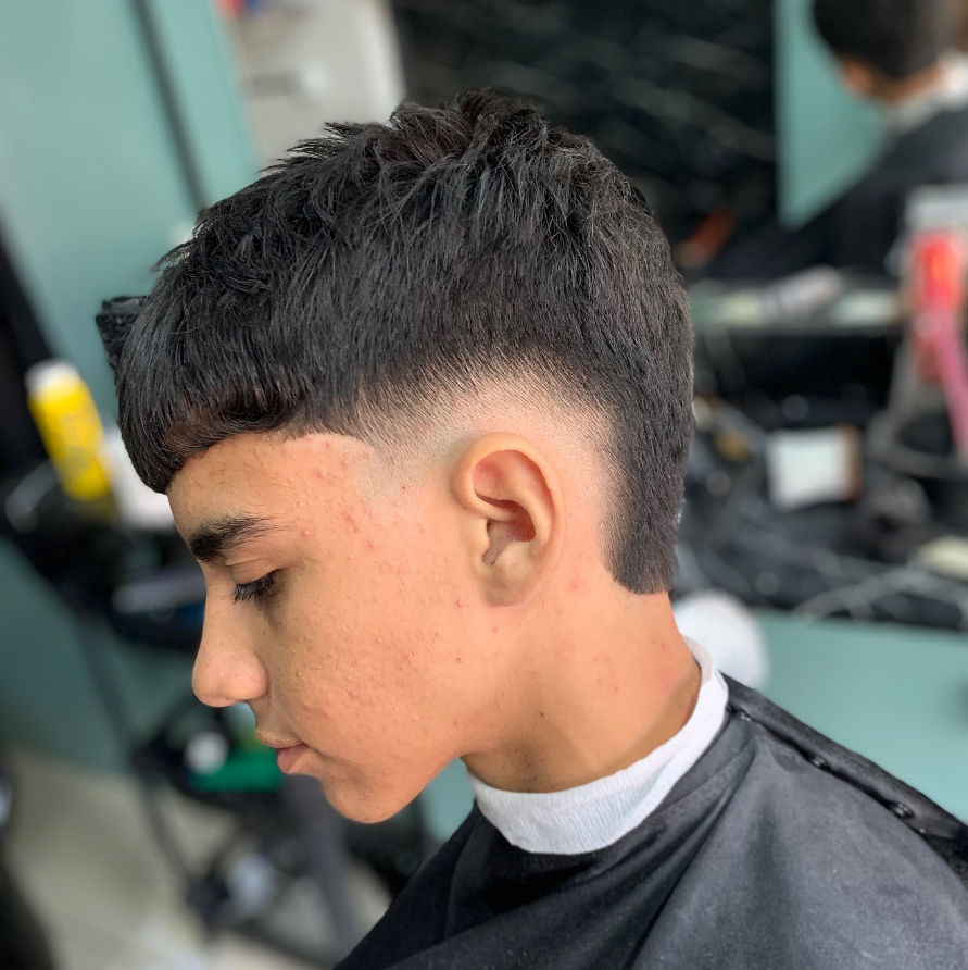 Corte degradê com acabamento preciso